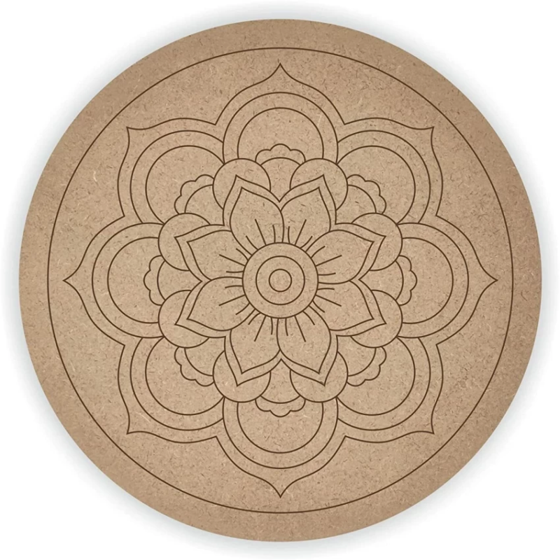 Printfry Pre Marked Wooden MDF Floral Art Shapes Painting Cutout for Crafts Home Price in India - Buy Printfry Pre Marked Wooden MDF Floral