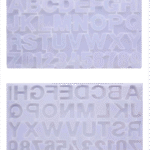 “Silicone mould set with A to Z letters and 0 to 9 numbers, ideal for making resin keychains, tags, and personalized crafts.”