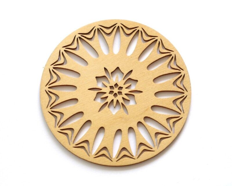 Unfinished Wood Tags Rustic Leaves Ornaments Wood Coasters Cup-Mat