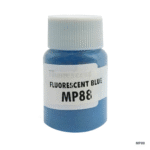 Fluorescent blue mica powder in a jar for resin art, soaps, candles, and cosmetic projects