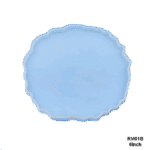6-inch agate-shaped silicone mould in soft blue – used for resin coasters, geode art, or decorative DIY projects.