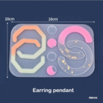 10x16cm silicone mould for resin earring and pendant making.