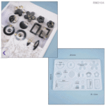 “20.2x13.5cm silicone mould with floral and geometric shapes for resin earrings, pendants, and keychains.”