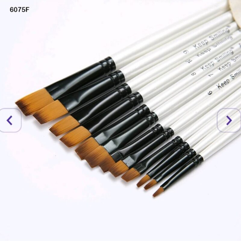 Flat Paint Brush 12-PC