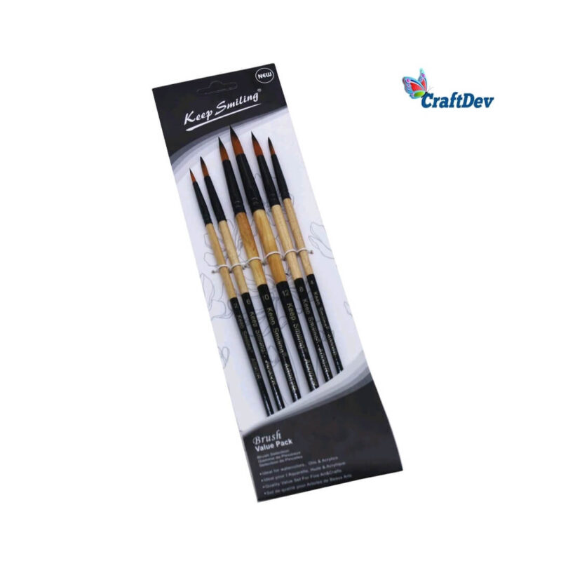 Round Paint Brush 6-PC