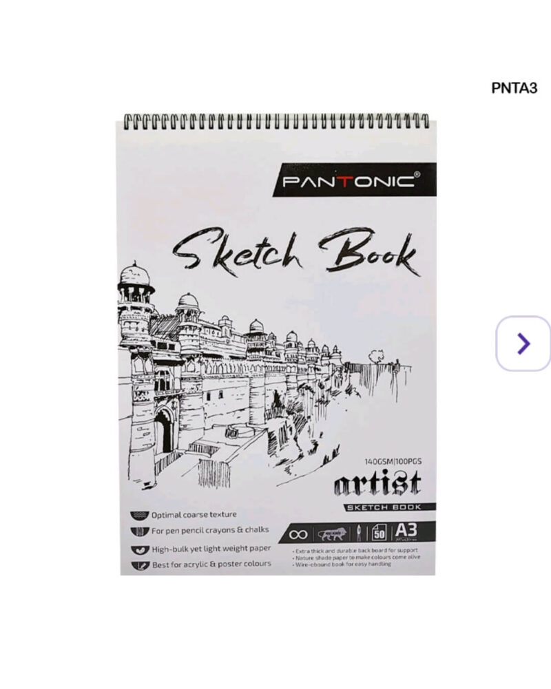 A3 Artist Sketch Book – 100 Pages, 140 GSM Wire-bound