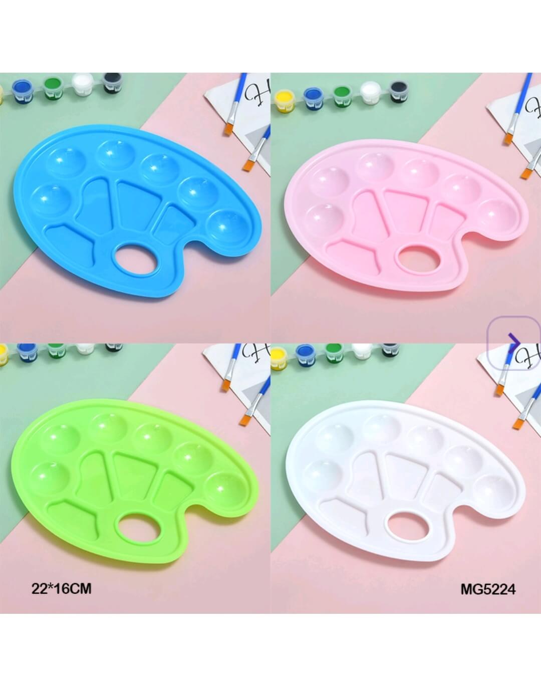Plastic Artist Palette – 22x16 cm Reusable Mixing Tray for Acrylic, Watercolor & DIY Paint