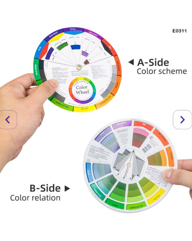 Artist Color Wheel – 23 cm Double-Sided Guide for Mixing Colors & Learning Color Theory.