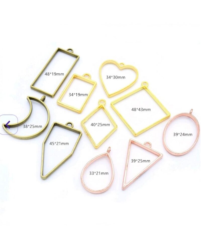 Mixed Shape Open Bezel (Multicolor-10PC)