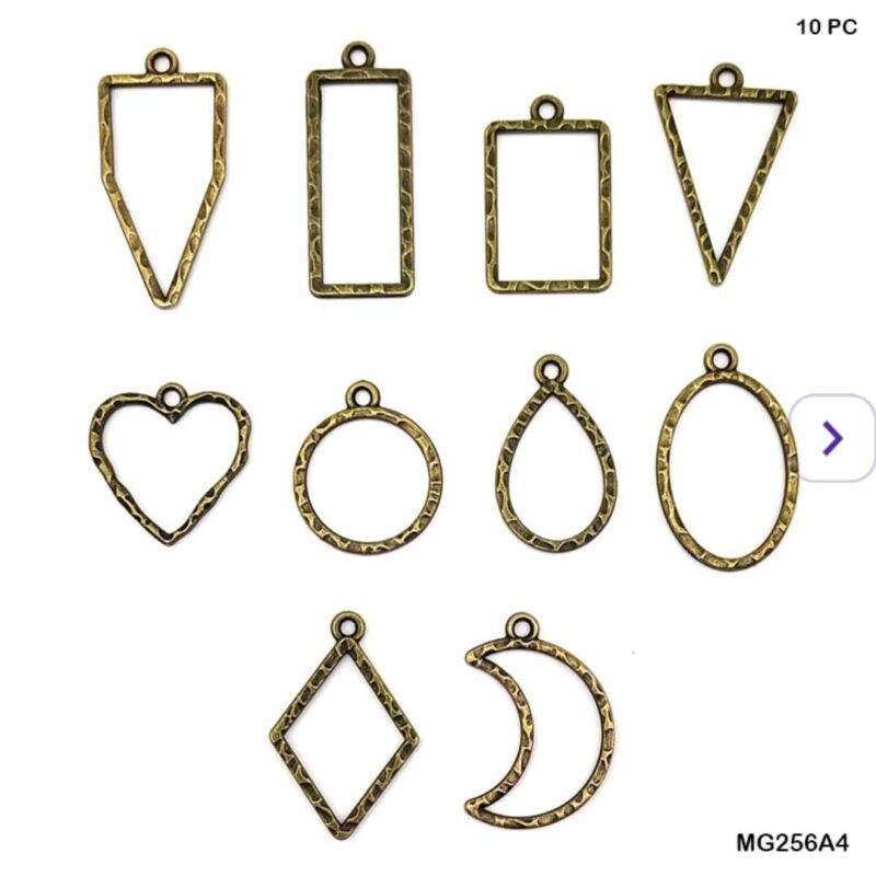 Copper Bezels for Resin Art – Mixed Shapes – 10 pcs