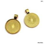 Golden Round Shape Bezel- 6pc