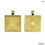 Golden Square Shape Bezel- 6pc