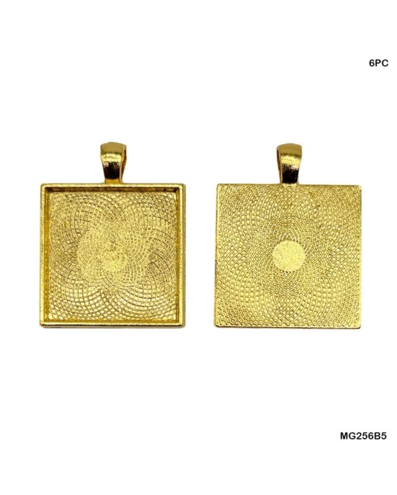 Golden Square Shape Bezel- 6pc