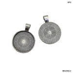 Silver Round Shape Bezel- 6pc