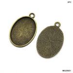 Copper Oval Shape Bezel- 6pc