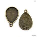 Copper Drop Shape Bezel- 6pc