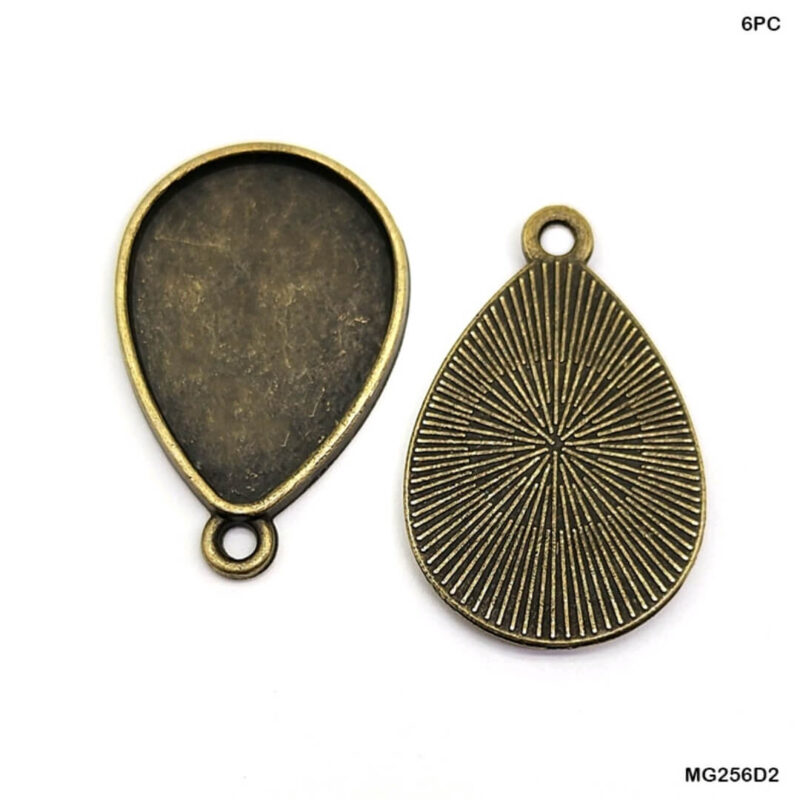 Copper Drop Shape Bezel- 6pc