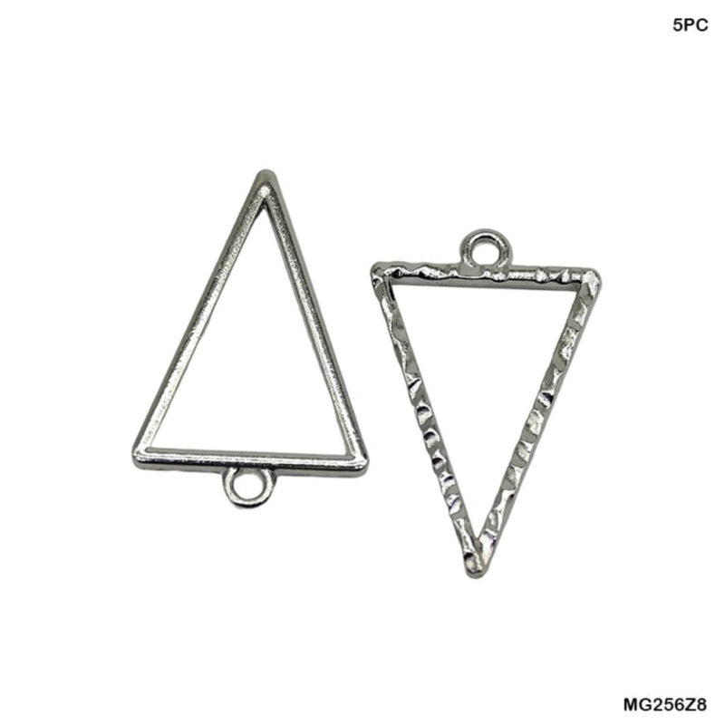 Silver Triangle Open Bezel 5-PC