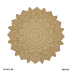 10-inch MDF Round Unique Mandala Engrave edge design for art and craft use.