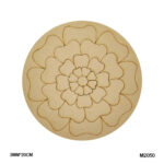 MDF round engraved mandala flower design craft base 20cm