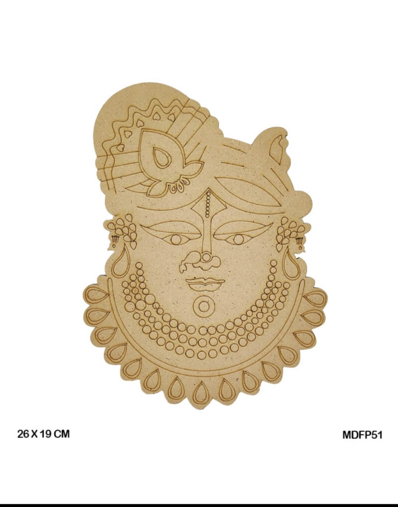 Tribal face Lord engraved on 26x19cm MDF board for ethnic and folk art projects
