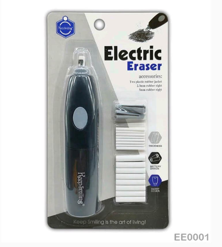 Electric eraser set with refills, ideal for drawing, sketching, and detailed corrections.
