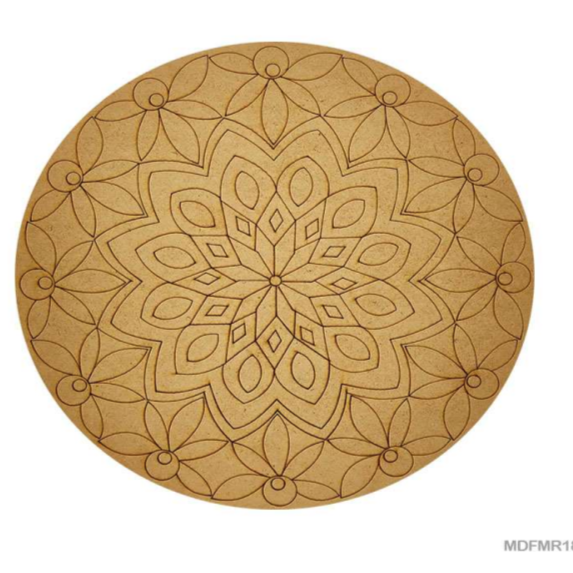 MDF Round Mandala Engrave 3MM (10 Inch)