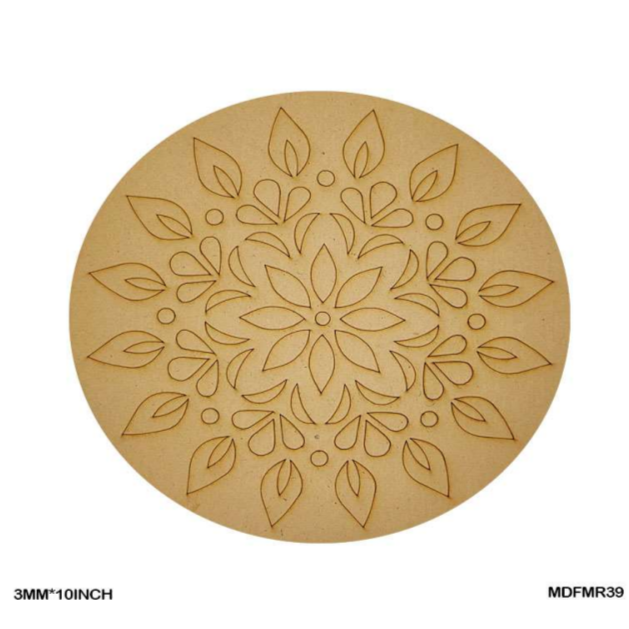 MDF Cutout Mandala Engrave 10 Inch (MDFMR39)