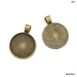 Copper Round Shape Bezel- 6pc