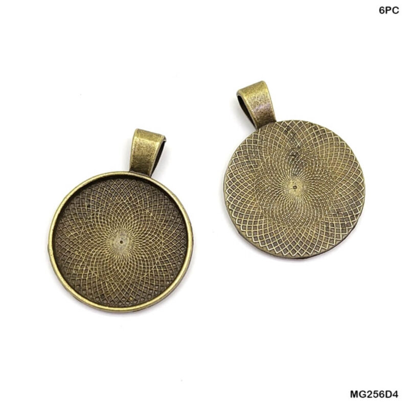 Copper Round Shape Bezel- 6pc