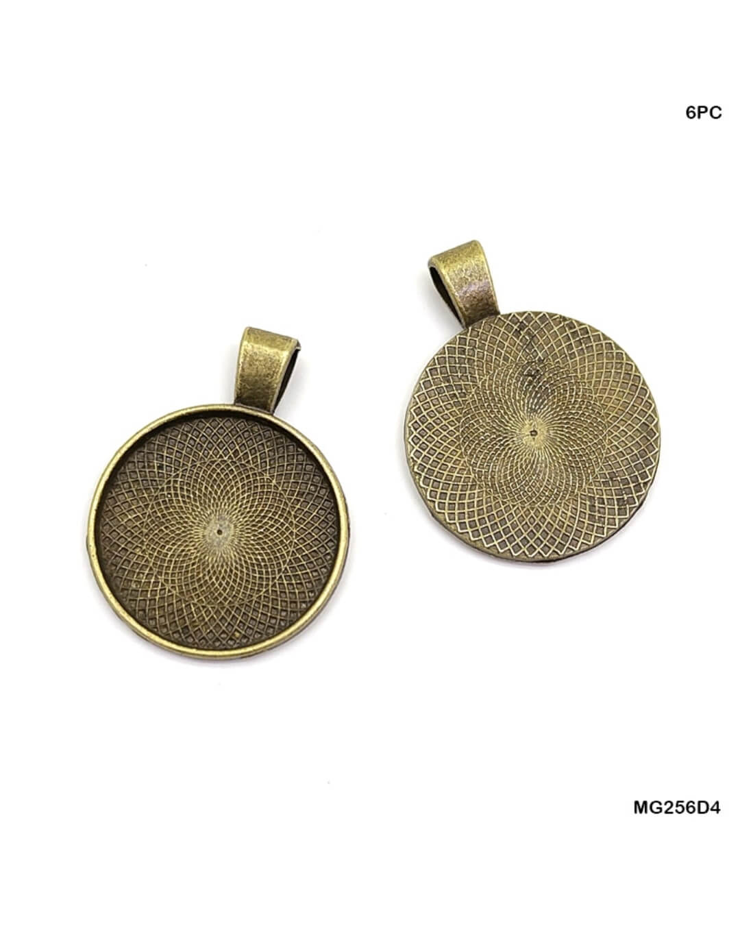 Copper Round Shape Bezel- 6pc