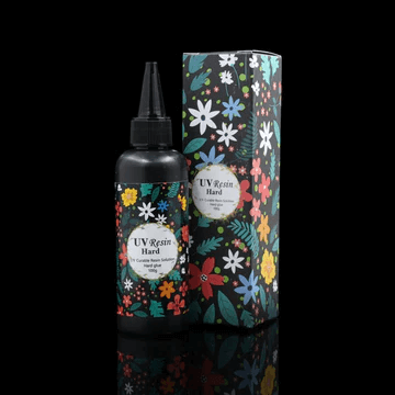 UV resin hard bottle with floral packaging, ideal for jewelry making, resin art, and quick-curing craft projects.