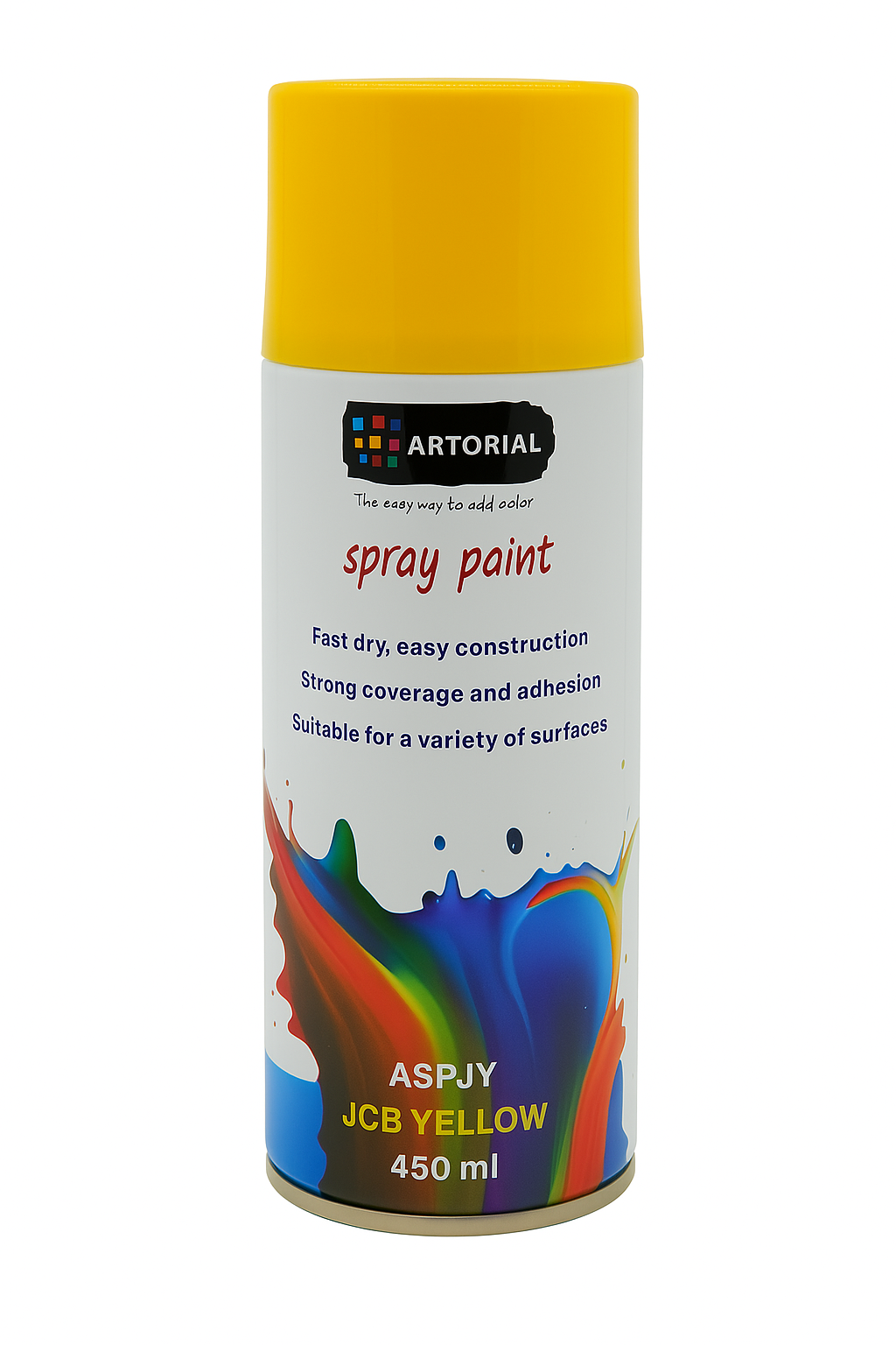 ASPJY Artorial yellow spray paints for industrial and creative use—ideal for bold finishes on metal, wood, or craft projects.