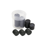 Set of 100 strong black round magnets (12x3mm) for DIY craft and fridge décor use.