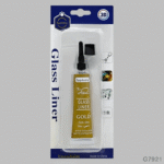 Gold glass liner for adding detailed designs to glass surfaces and craft projects.