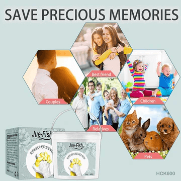 Larger hand casting kit for creating detailed handprints, perfect for family or group keepsakes.
