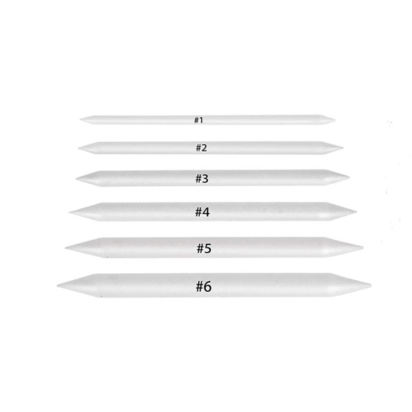 Set of Paper Stump 6PC for blending and smudging in drawing and sketching.