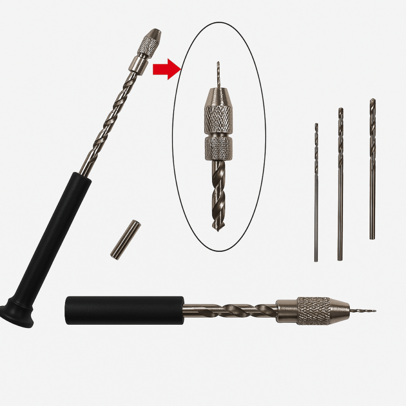Mini hand drill with multiple bits
