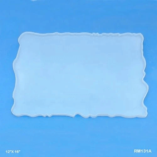 Versatile silicon mold tray for creating resin crafts like coasters and trays.
