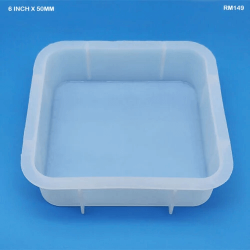 Square silicon mold perfect for making resin coasters, trays, and home decor.