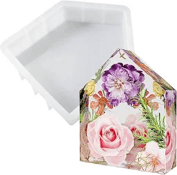 Casting mold for creating detailed resin or plaster art projects and crafts.