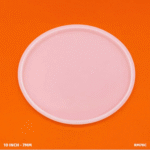 10-inch round silicone mold with 7mm depth, ideal for resin tray making, DIY coasters, and crafting smooth decorative pieces.
