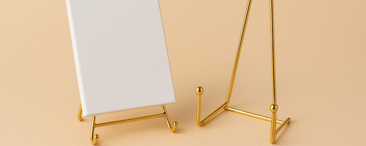 Metal stand for art display