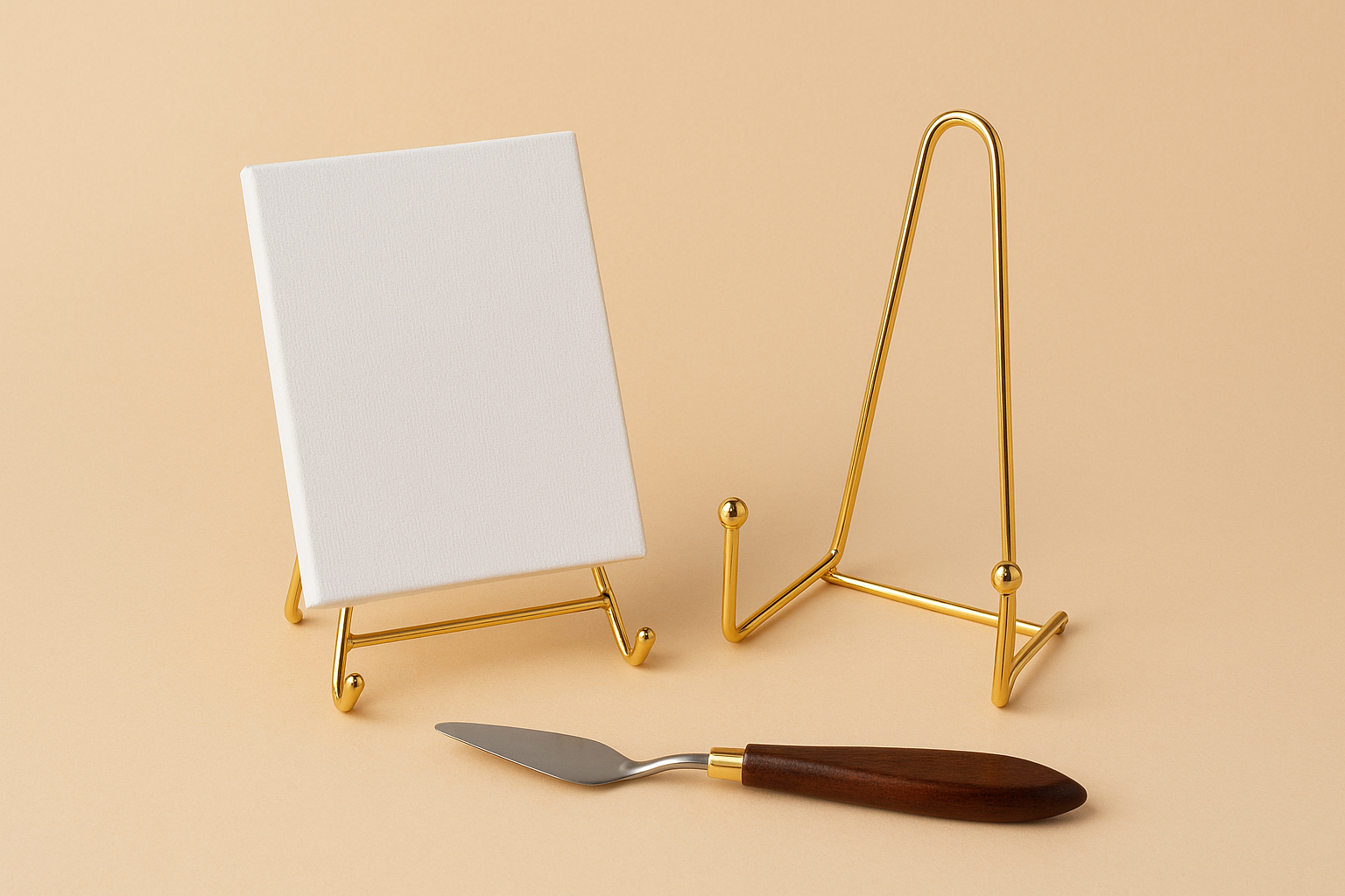 Metal stand for art display
