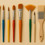 Different types of paint brushes